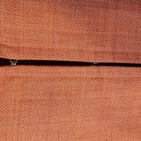 Vintage David N Bright Peach Linen And Silk Blend Long Sleeve Coat SZ8M - Picture 3 of 10